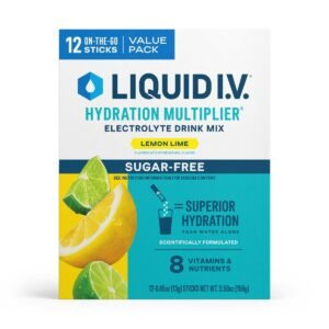 Liquid I.V. Sugar Free Hydration Multiplier Powder Electrolyte Drink Mix - Lemon Lime - 0.45oz/12ct