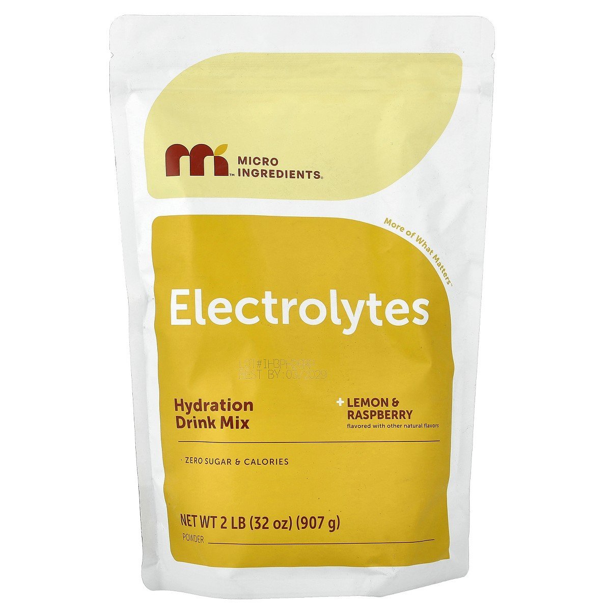 Micro Ingredients Electrolytes, Lemon & Raspberry, 2 lb (907 g)