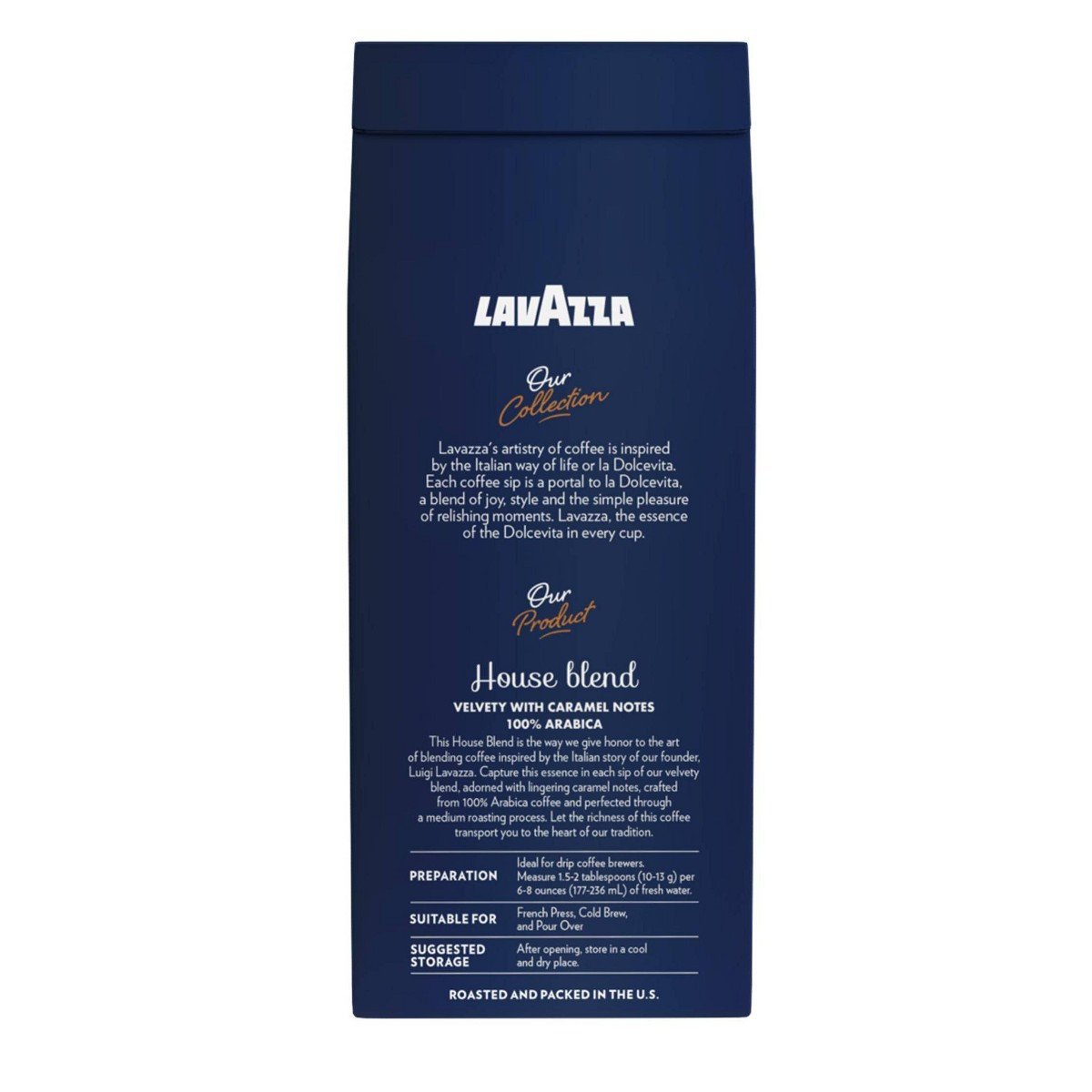 Lavazza Perfetto Medium Roast Ground Coffee - 12oz: Arabica Beans, Italian Variety, Caramel Flavor - Image 3