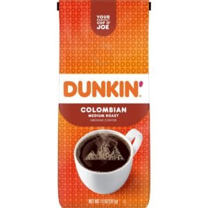 Dunkin’ Colombian Medium Roast Ground Coffee - 11oz: Arabica Beans