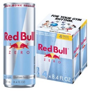 Red Bull Zero Energy Drink, Caffeinated - 4pk/8.4 fl oz Cans: Dairy-Free, Lactose-Free, Grain-Free