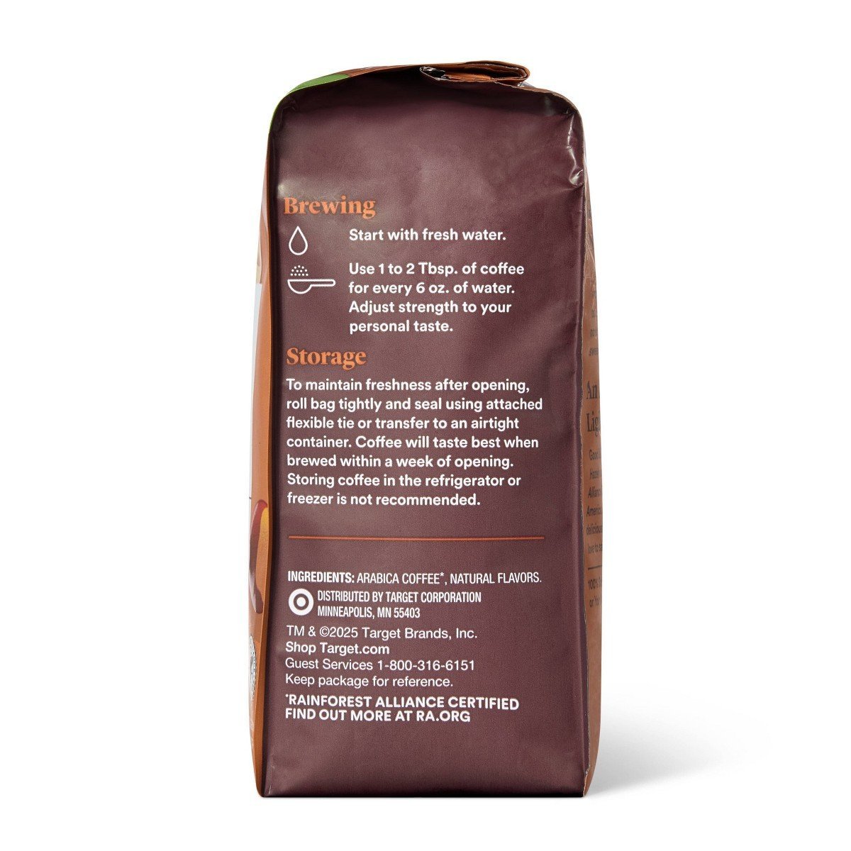 Naturally Flavored Toasted Hazelnut Light Roast Ground Coffee - 12oz - Good & Gather: Rainforest Alliance Certified, Latin American Arabica Beans - Image 3