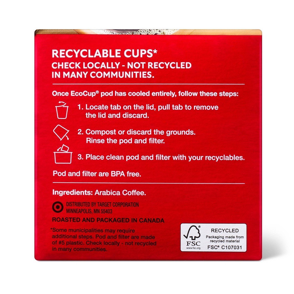 100% Colombian Medium Roast Coffee - Single Serve Pods - 12ct - Market Pantry™ - Image 3