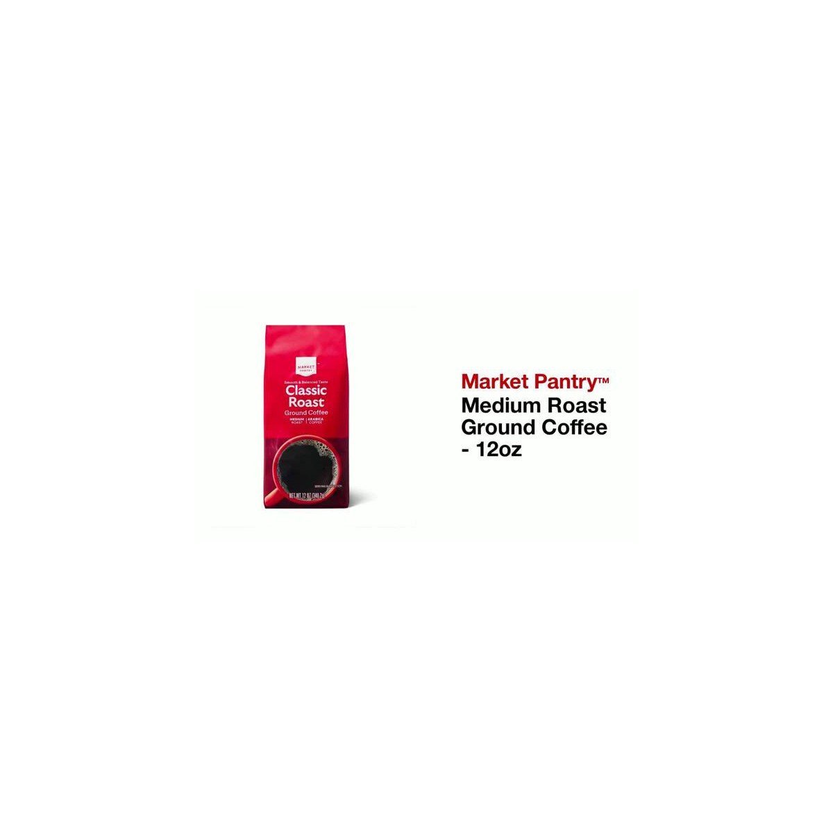 Medium Roast Ground Coffee - 12oz - Market Pantry: Arabica Beans, Brazilian & Central American Variety - Image 2