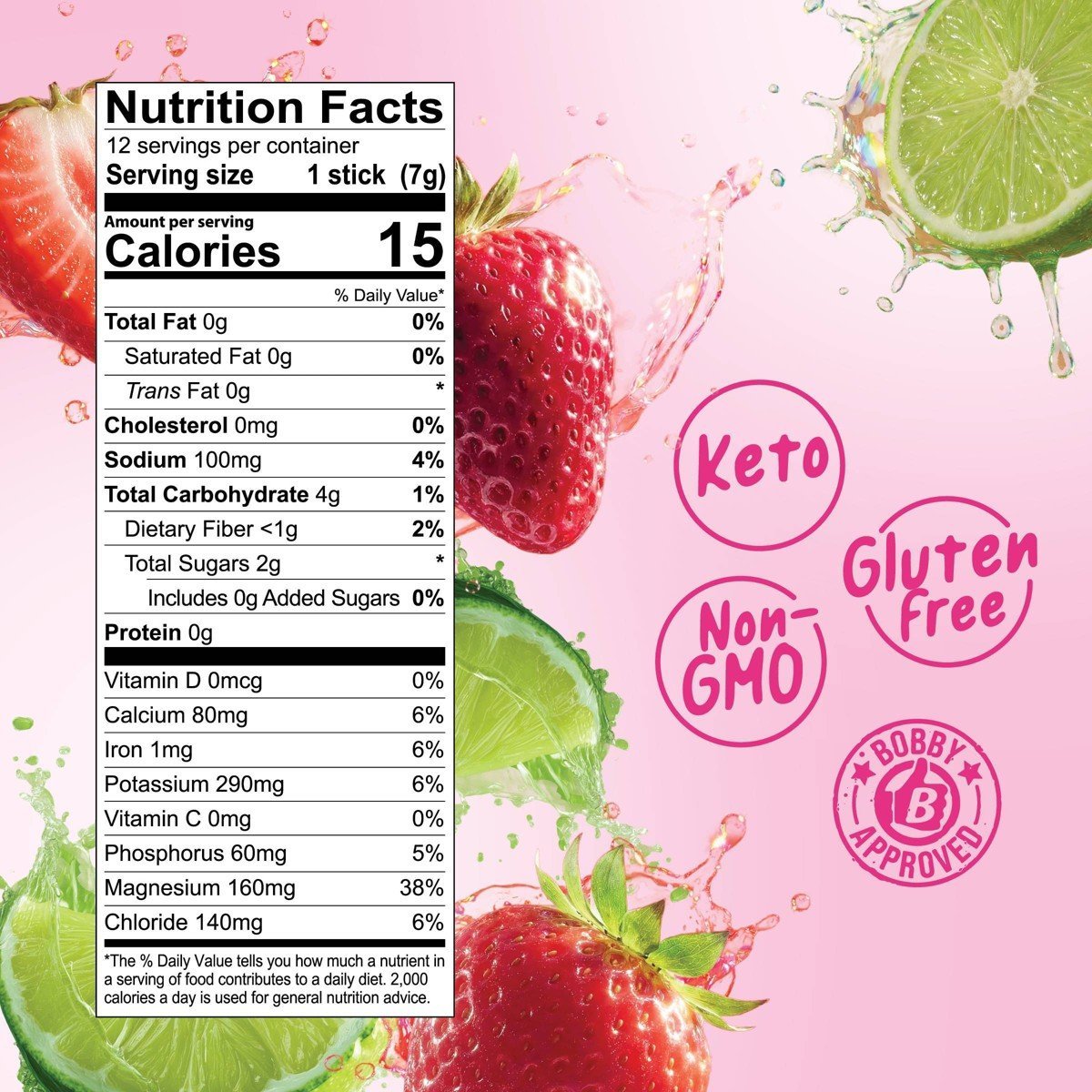 FlavCity Hydration Electrolyte Supplement Powder - Strawberry Limeade - 3.3oz/12ct - Image 4