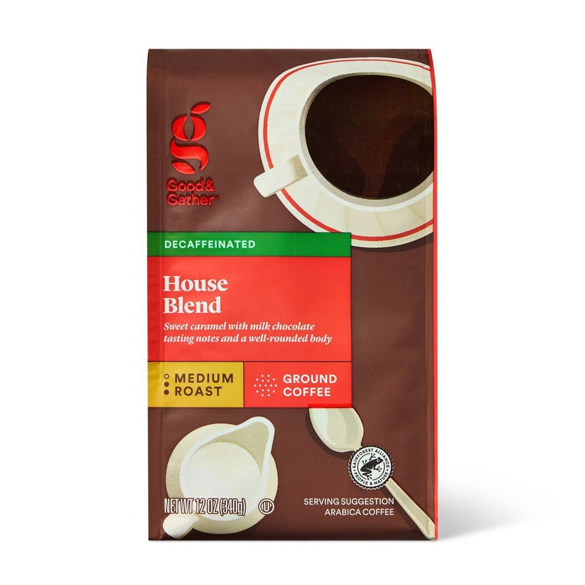 House Blend Medium Roast Ground Coffee - Decaf - 12oz - Good & Gatherâ„¢