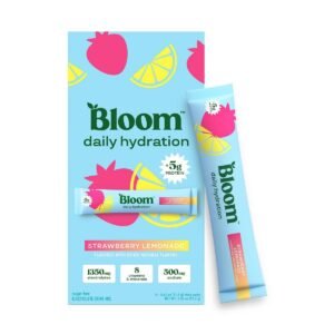 BLOOM NUTRITION Daily Hydration Electrolyte Stick Packs - Strawberry Lemonade - 8ct