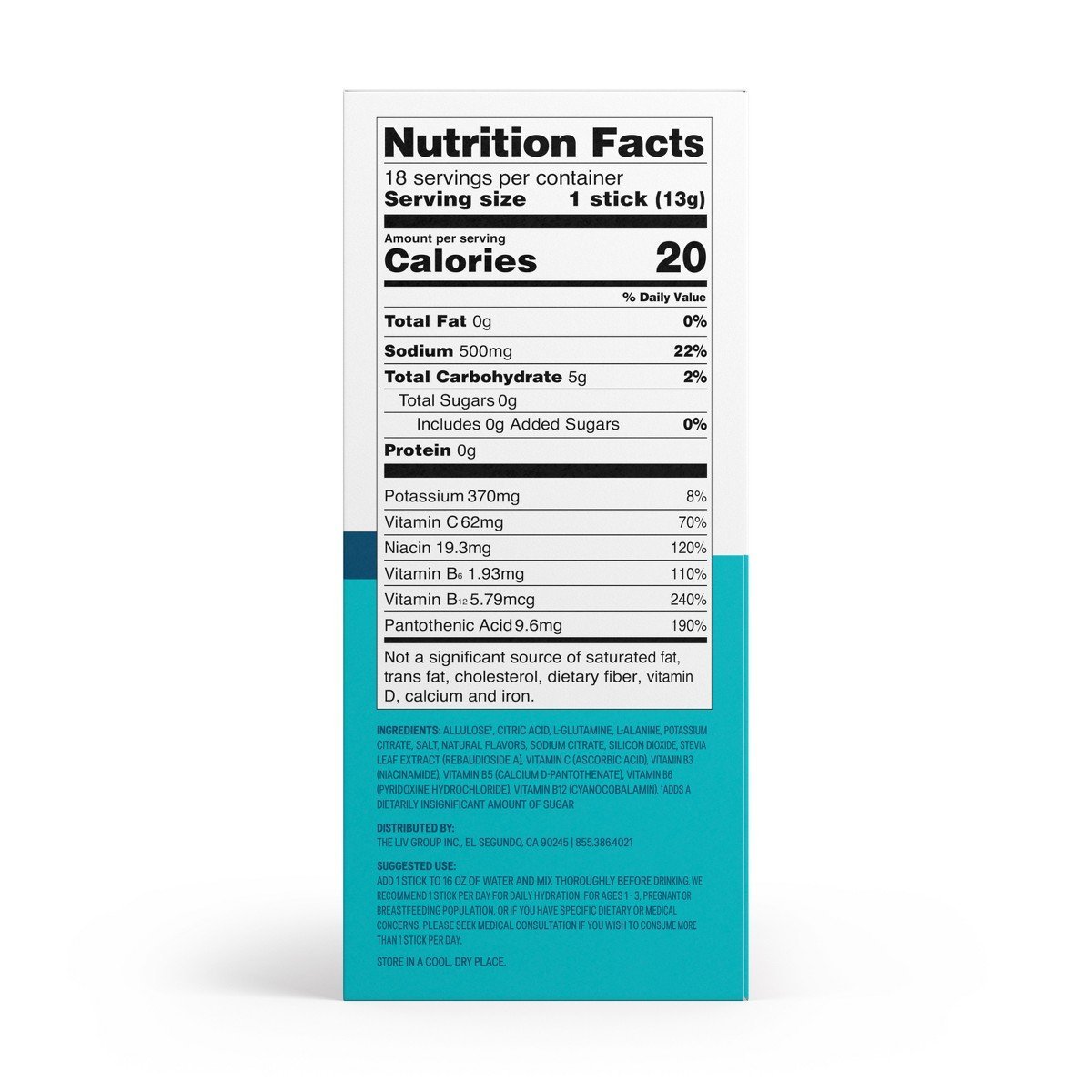 Liquid I.V. Sugar Free Hydration Multiplier Powder Electrolyte Drink Mix - Lemon Lime - 18ct - Image 3