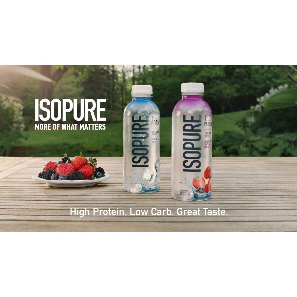 Isopure Unflavored 15g Clear Protein Water with Electrolytes - 4pk/20 fl oz: Caffeine Free - Image 2