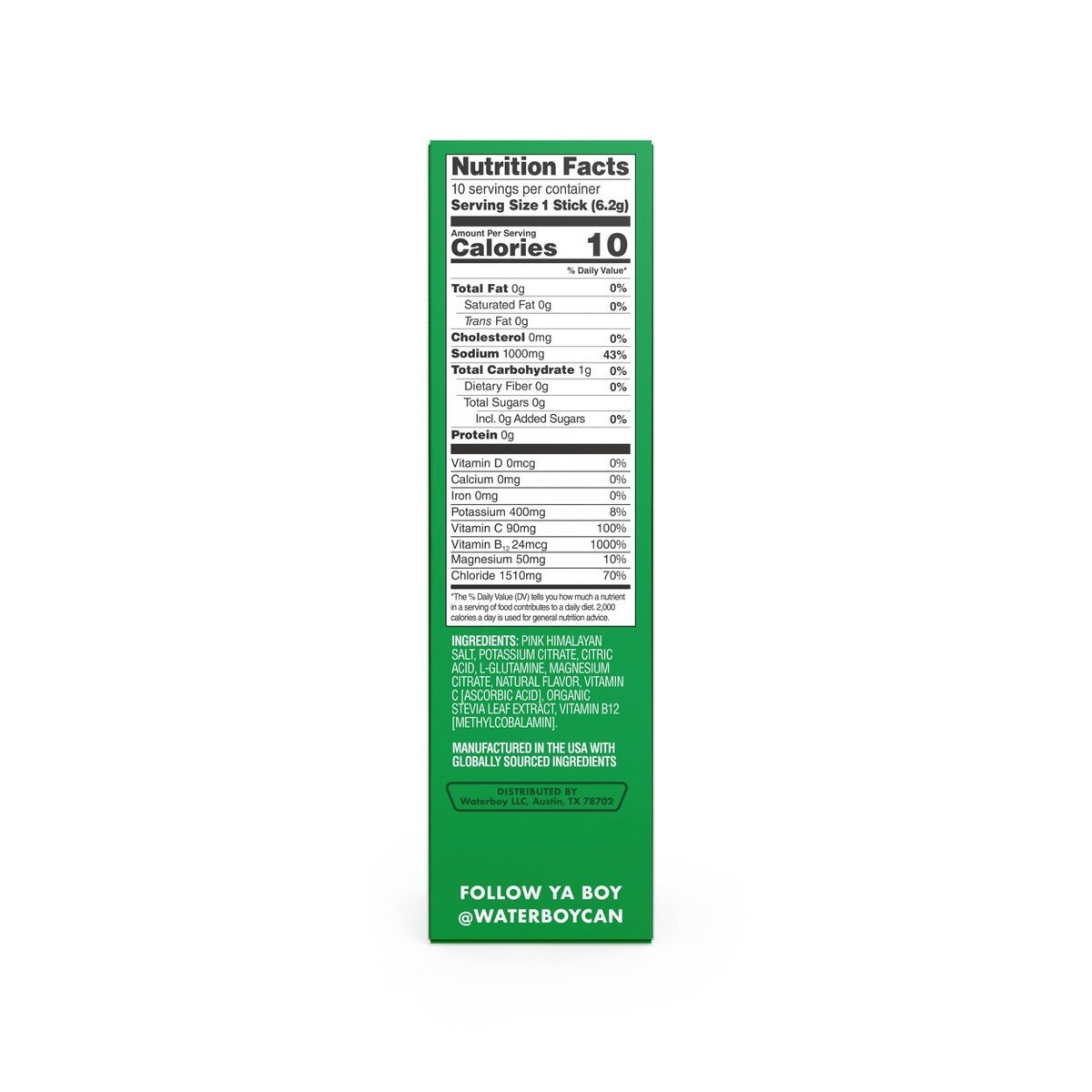 Waterboy Workout Hydration Dietary Supplement Powder - Lemon Lime - 10pk - Image 5