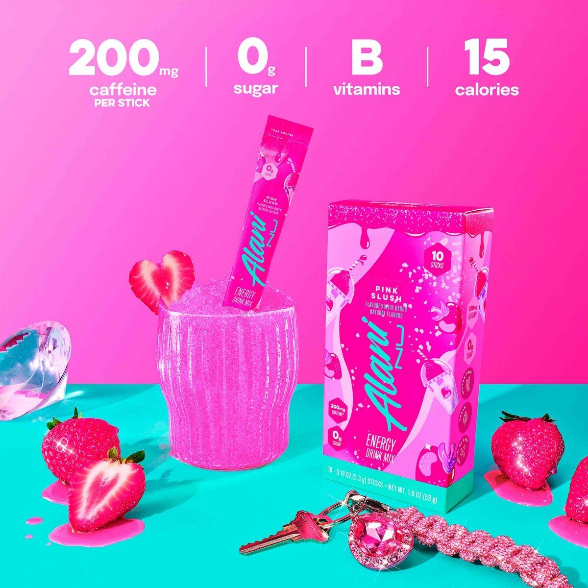 Alani Nu Pink Slush Energy Sticks - 10ct: Gluten-Free, Vegan, Caffeinated - Image 4