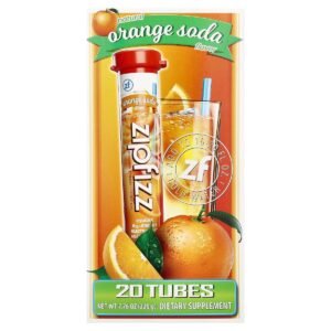 Zipfizz Energy Drink Mix, Electrolyte Hydration Powder with B12 and Multi Vitamin, Orange Soda (20 Pack)