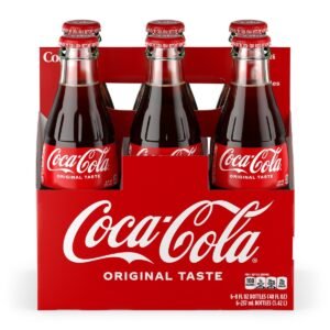 Coca-Cola Soda with Cane Sugar - 6pk/8 fl oz Glass Bottles: Caffeinated