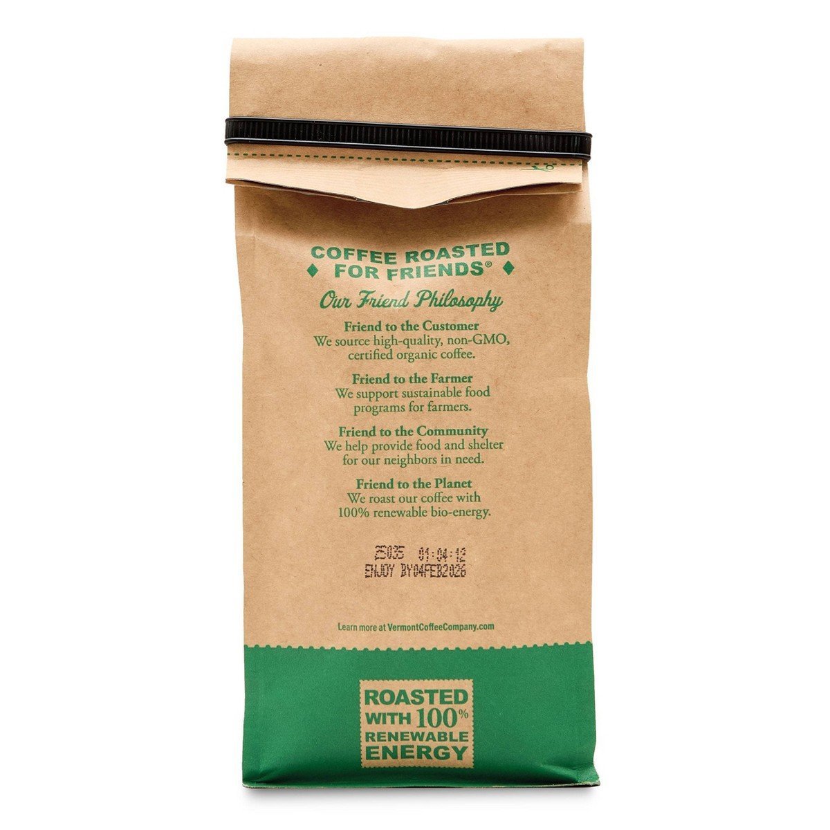 Vermont Coffee Company Organic Medium Roast Ground Coffee - 12oz: Arabica Beans, Caramel, Cocoa - Image 3