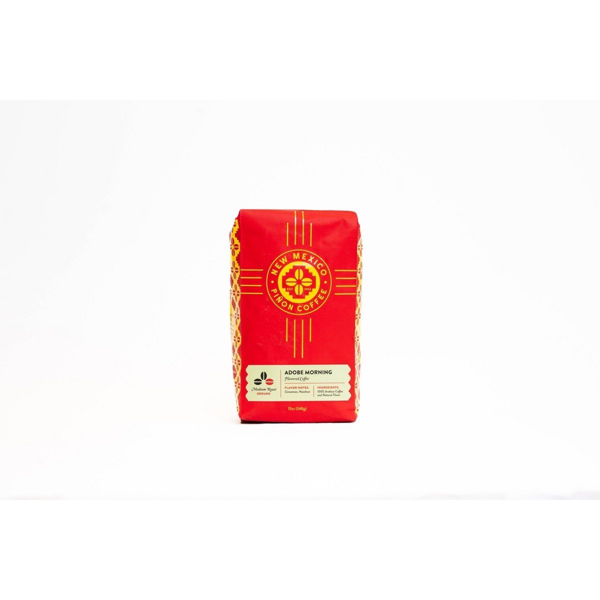New Mexico Pinon Adobe Morning Medium Roast Ground Coffee - 12oz: Cinnamon, Hazelnut, Arabica Beans
