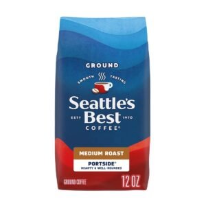 Seattle's Best Coffee Portside Blend Medium Roast Ground Coffee -12oz Bag: Arabica Beans, Latin America