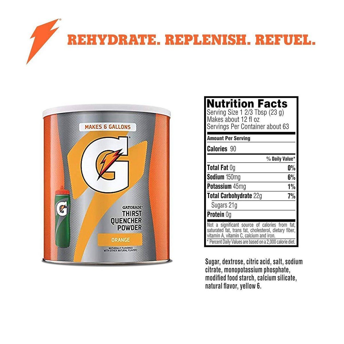 Gatorade Orange Sports Drink Mix - 51oz: Electrolyte Powder, Non-Caffeinated - Image 4