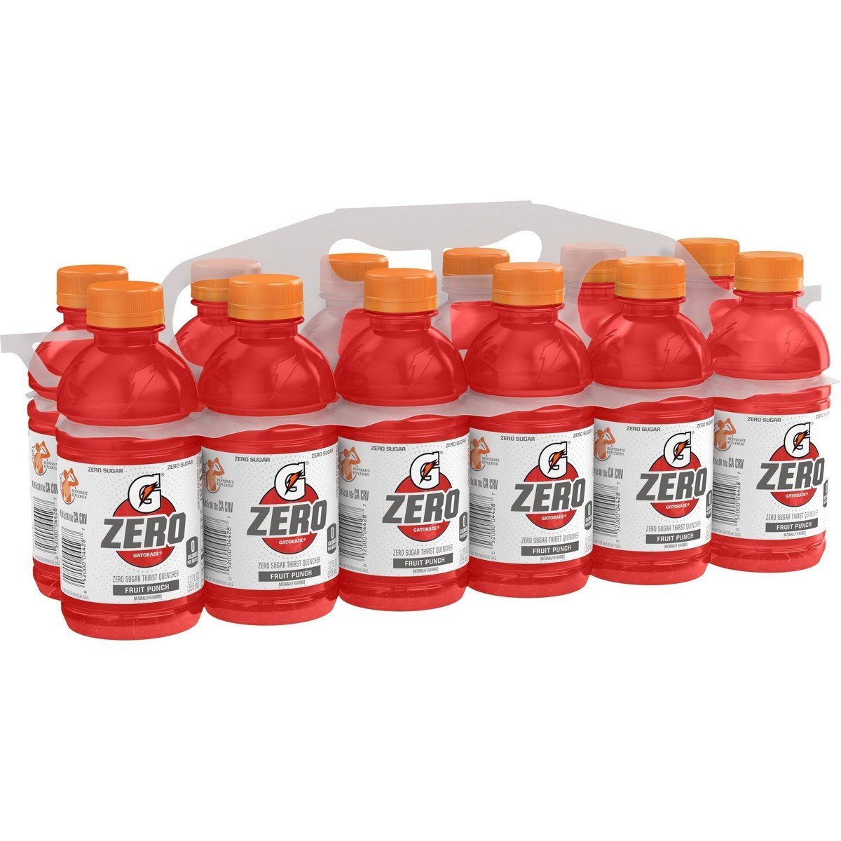 Gatorade G Zero Fruit Punch Sports Drink - 12pk/12 fl oz Bottles: Non-Caffeinated - Image 3