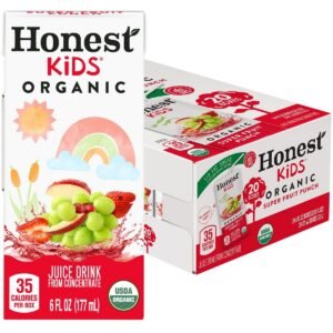 Honest Organic Super Fruit Punch Drink - 20pk/6 fl oz Box: No Pulp, 42% Juice Content