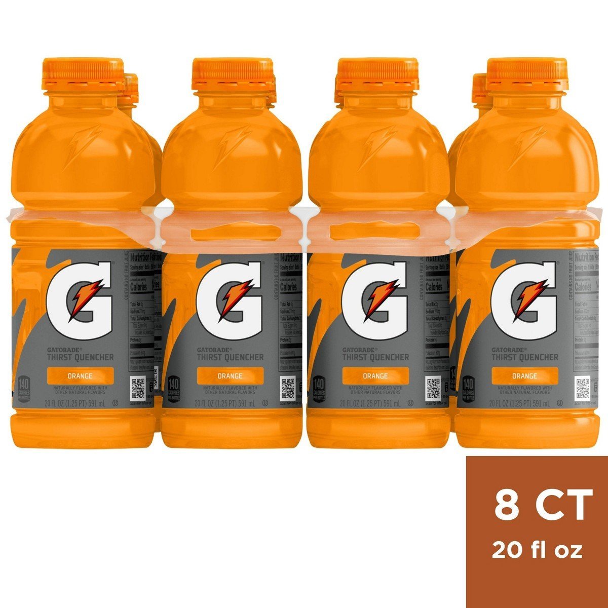 Gatorade Orange Sports Drink - 8pk/20 fl oz Bottles: Non-Caffeinated