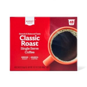 Premium Roast Medium Roast Coffee - Single Serve Pods - 48ct - Market Pantry: Compatible With Keurig, Keurig 2.0