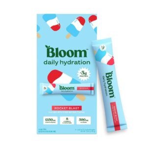 BLOOM NUTRITION Daily Hydration Electrolyte Stick Packs - Rocket Blast - 8ct