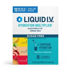 Liquid I.V. Sugar Free Hydration Multiplier Powder Electrolyte Drink Mix Variety Pack - 0.45oz/12ct