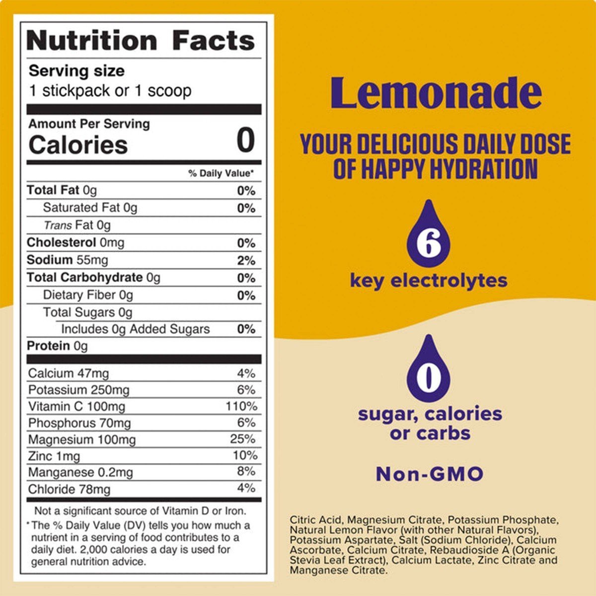 Ultima Replenisher Daily Hydration Electrolyte Drink Mix - Lemonade - 30 Servings - 3.9oz: Plant-Based, Vegan, Non-GMO Project Verified - Image 3