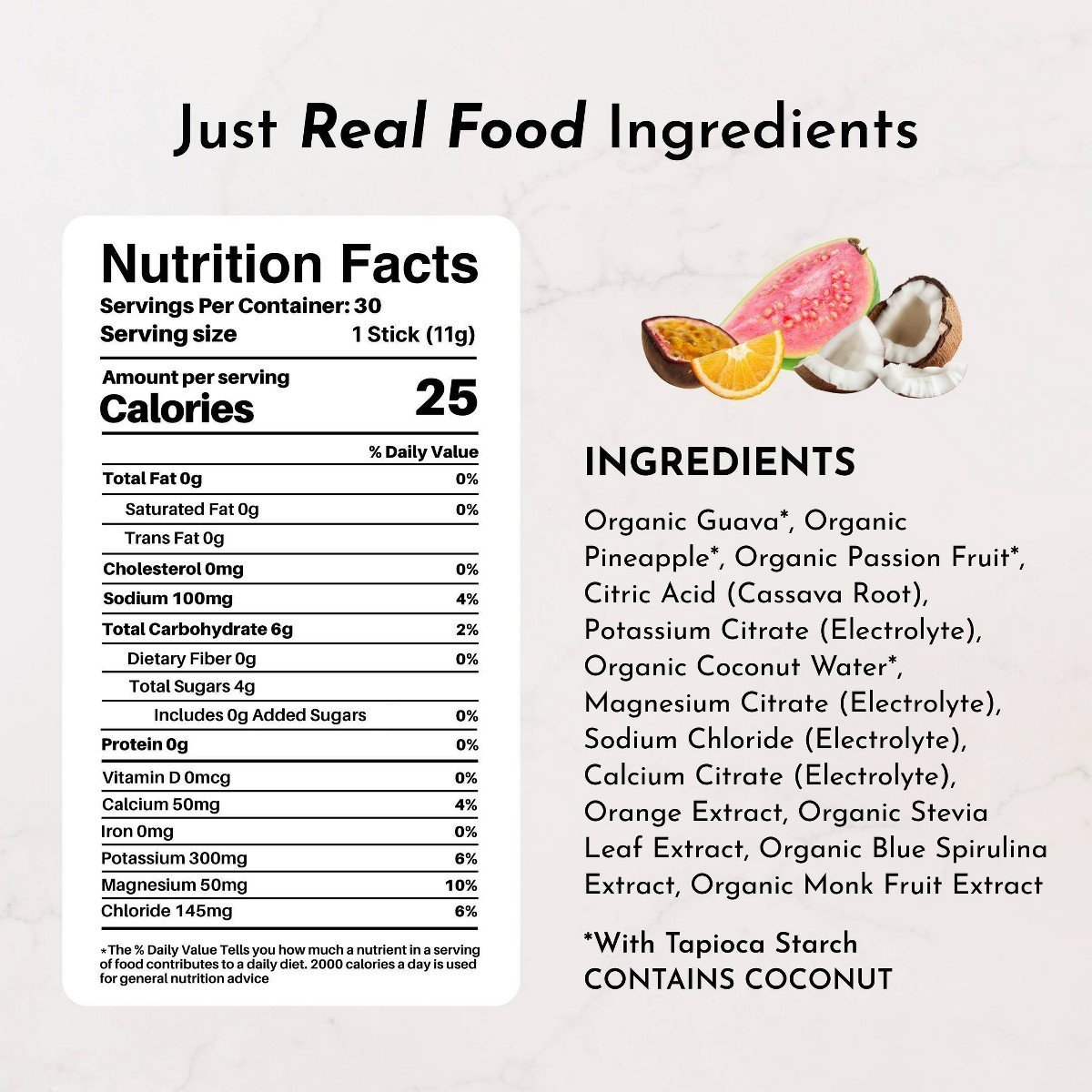 Just Ingredients Electrolytes Sports Drink Mix Packs - Blue Hawaiian - 3.88oz/10ct - Image 5
