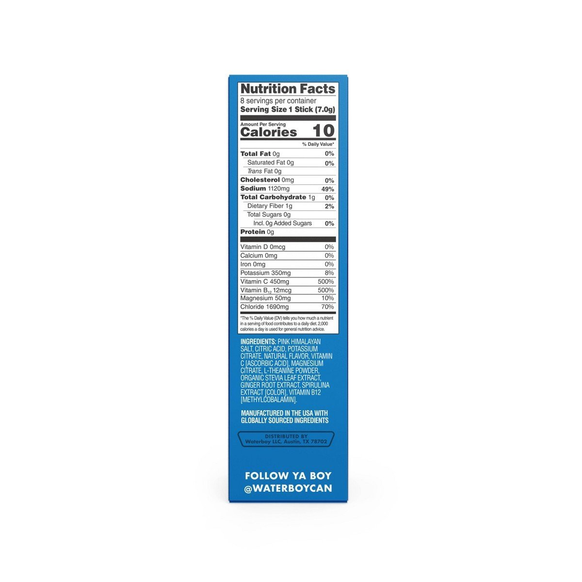 Waterboy Weekend Recovery Dietary Supplement Powder - Blue Raspberry - 8pk - Image 5