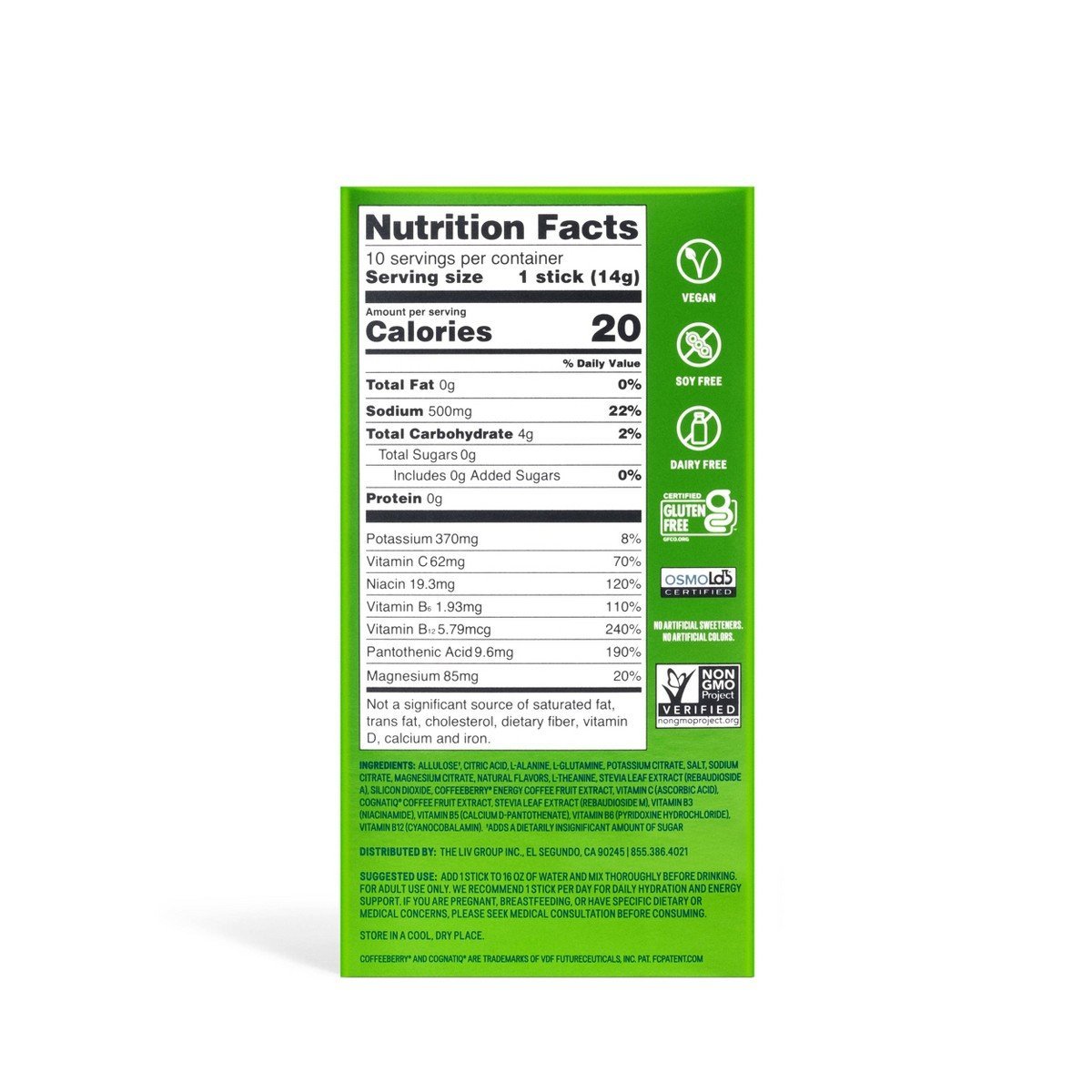 Liquid I.V. Sugar-Free Energy Multiplier Vegan Powder Electrolyte Supplements - Strawberry Kiwi - 4.9oz/10ct - Image 3
