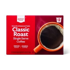 Premium Roast Medium Roast Coffee - Single Serve Pods - 12ct - Market Pantry: Compatible With Keurig, Unflavored