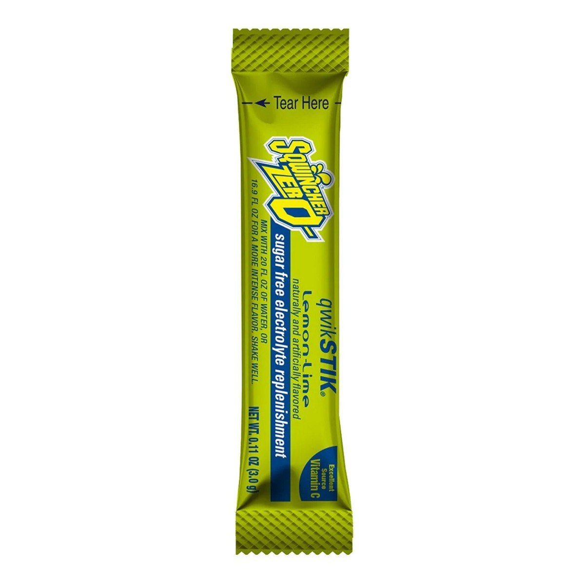 Sqwincher Quik Stik Zero Oral Electrolyte Solution Lemon-Lime Flavor 0.11 oz. Packet 50 Ct