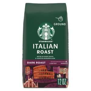 Starbucks Italian Dark Roast Ground Coffee - 12oz: Arabica Beans, Latin America Variety