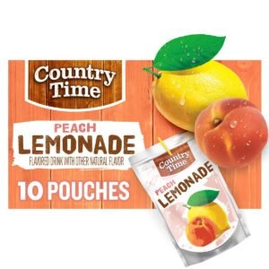 Country Time Peach Lemonade Juice Boxes - 10pk/6 fl oz Pouches
