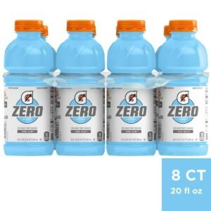 Gatorade G Zero Cool Blue Sports Drink - 8pk/20 fl oz Bottles: Sugar-Free, Non-Caffeinated