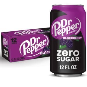 Dr Pepper Blackberry Zero Sugar Soda - 12pk/12 fl oz Cans: Caffeinated