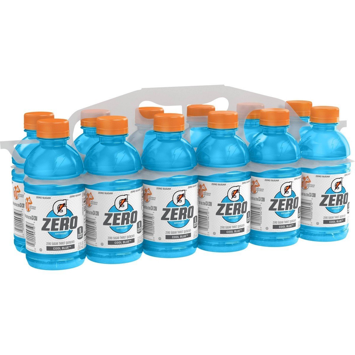 Gatorade G Zero Cool Blue Sports Drink - 12pk/12 fl oz Bottles: Non-Caffeinated - Image 4