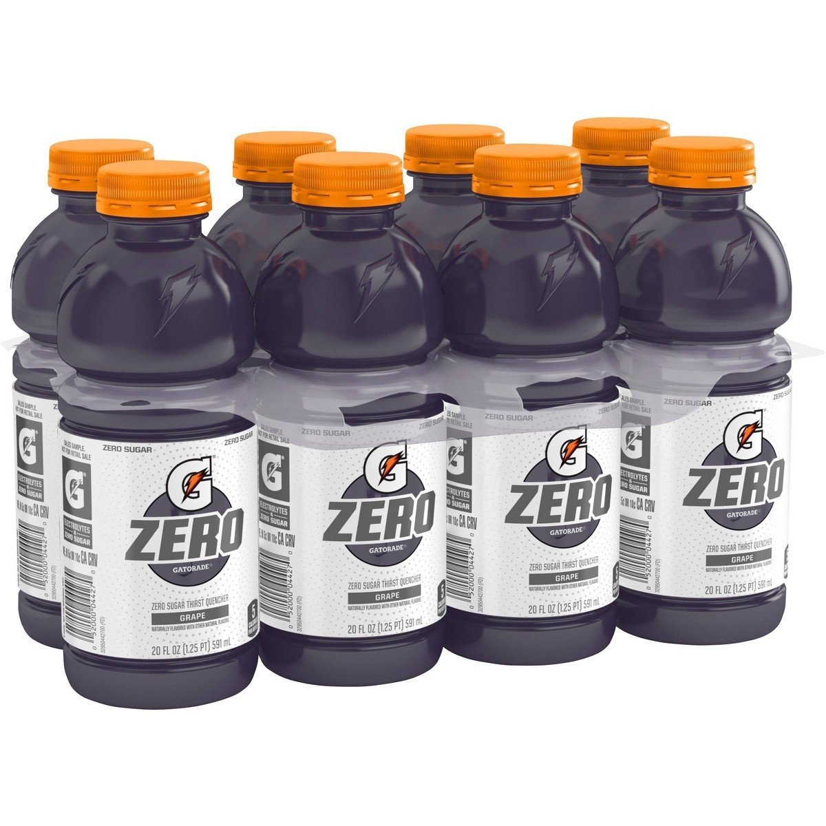 Gatorade G Zero Grape Sports Drink - 8pk/20 fl oz Bottles: Low Calorie, Non-Caffeinated - Image 3