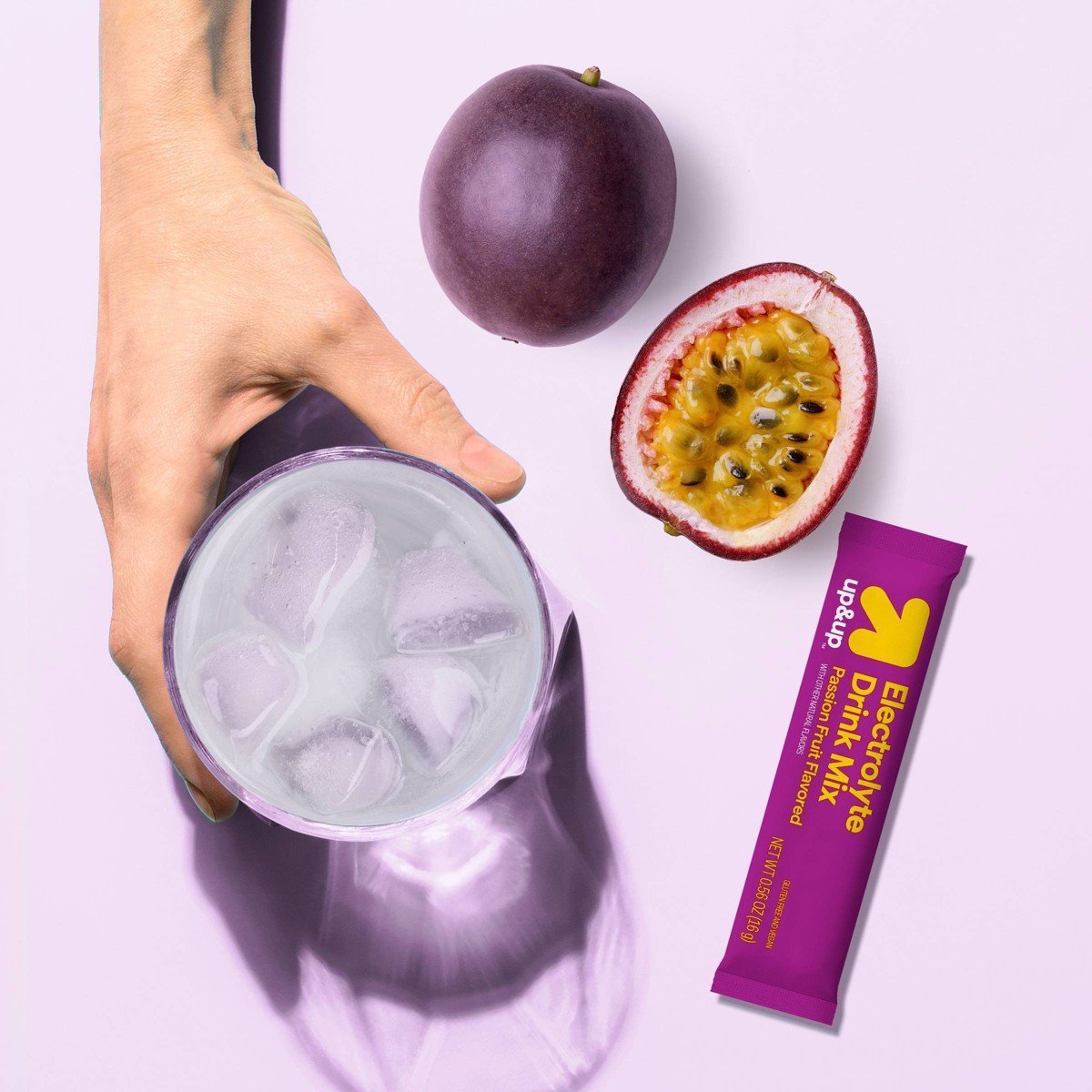 Hydration with Electrolytes Vegan Drink Mix - Passion Fruit - 11.3oz/20ct - up&up™ - Image 6