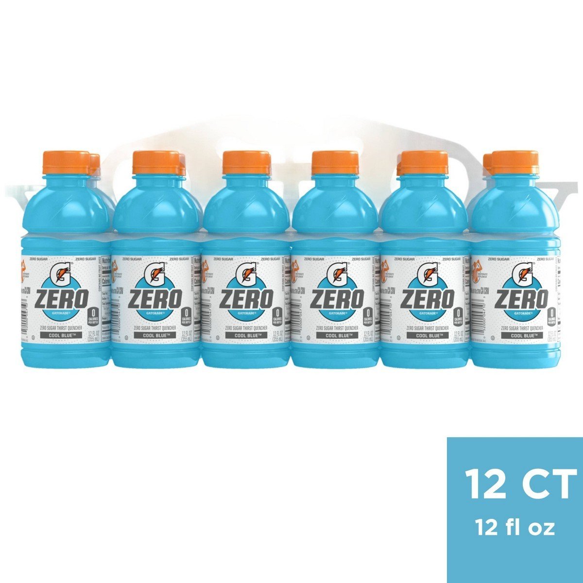 Gatorade G Zero Cool Blue Sports Drink - 12pk/12 fl oz Bottles: Non-Caffeinated