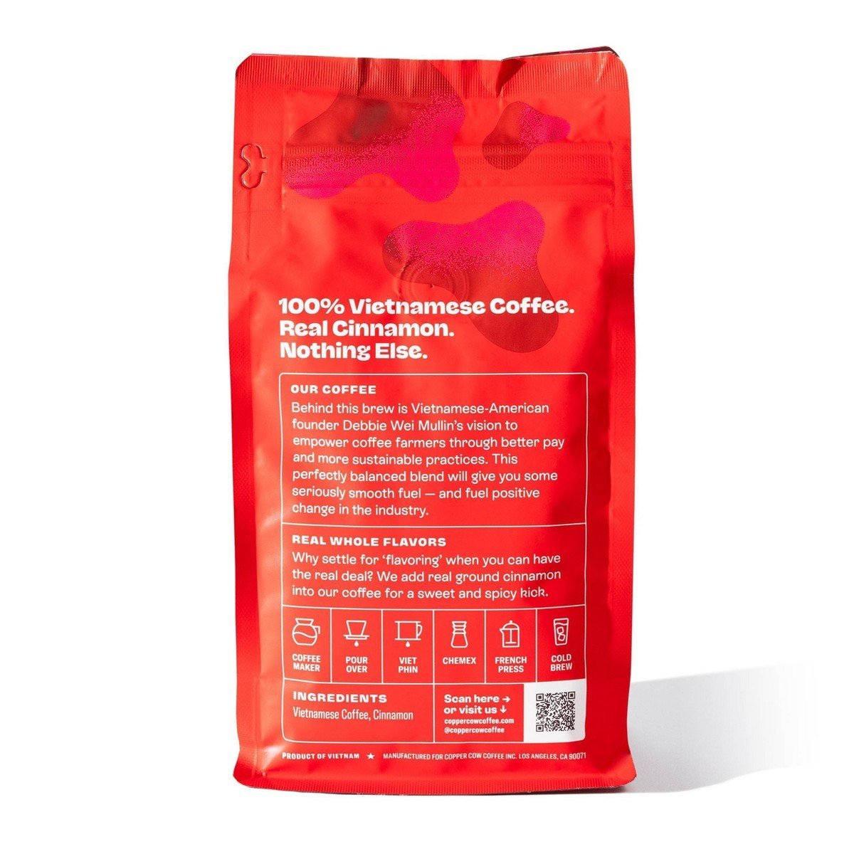 Copper Cow Churro Dark Roast Ground Vietnamese Coffee - 12oz - Image 4