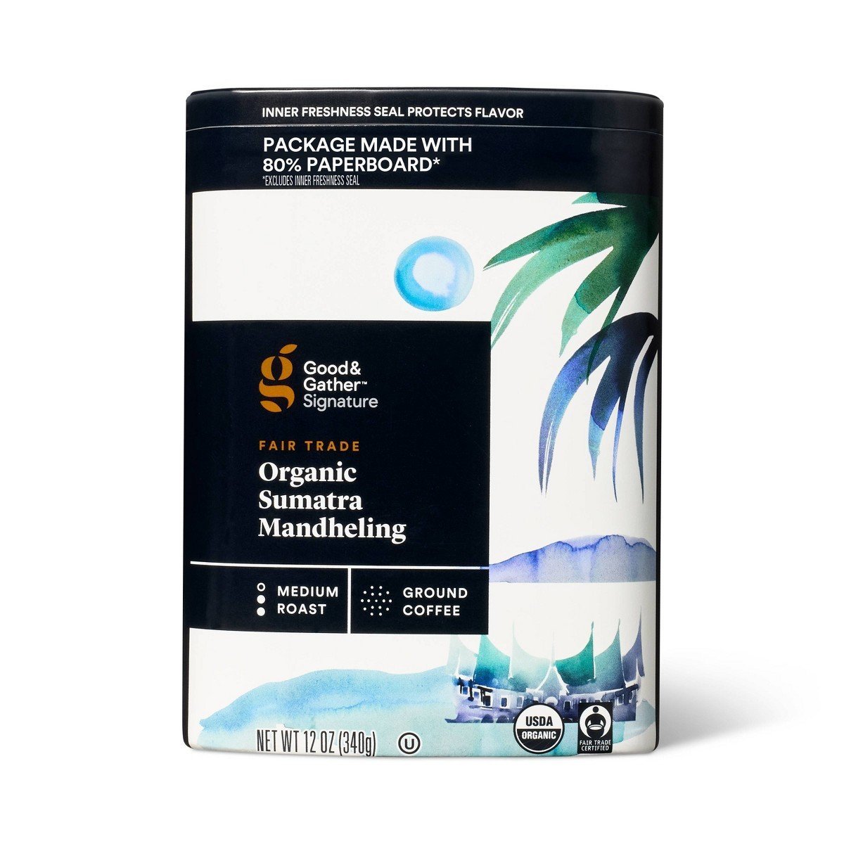 Signature Coffee Organic Sumatra Mandheling Medium Roast Ground Coffee - 12oz - Good & Gatherâ„¢