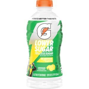 Gatorade Lower Sugar Lemonade Sports Drink - 28 fl oz Bottle: Non-Caffeinated, Low Calorie