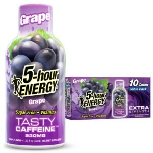 5 Hour Energy Shot Extra Strength - Grape - 1.93oz/10pk