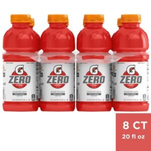 Gatorade G Zero Fruit Punch Sports Drink - 8pk/20 fl oz Bottles: Non-Caffeinated, Sugar-Free