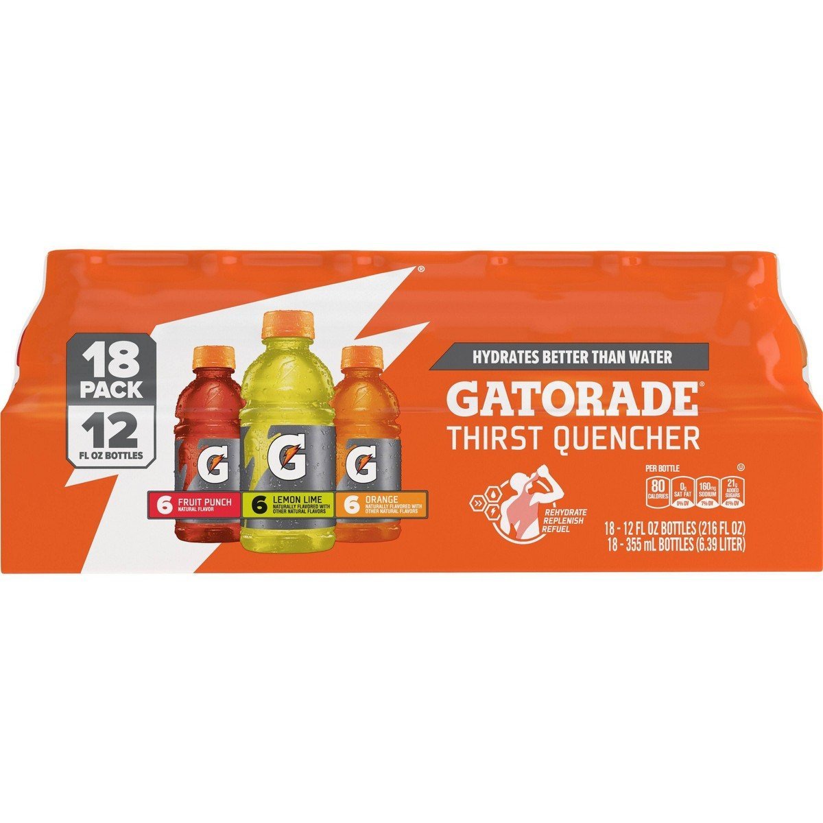 Gatorade Mixed Flavors Sports Drink - 18pk/12 fl oz Bottles: Non-Caffeinated