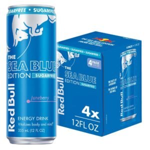 Red Bull Sea Blue Edition Sugarfree Energy Drink - Juneberry, Caffeinated - 4pk/12 fl oz Cans