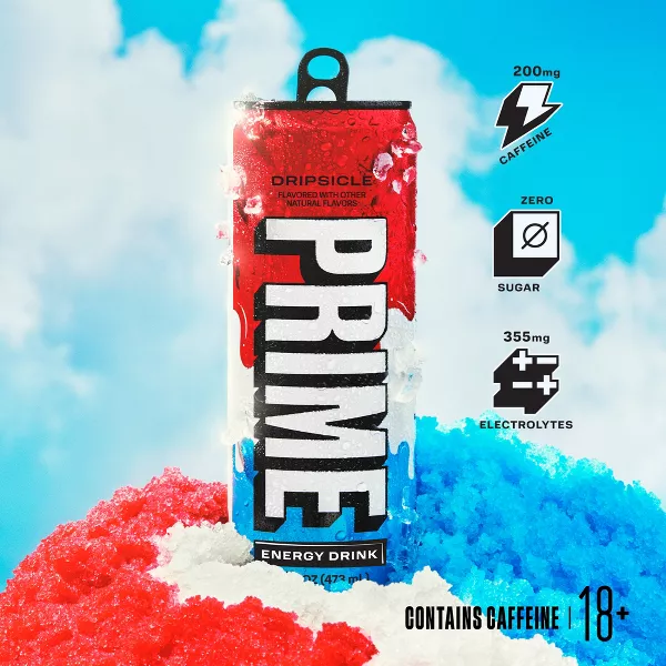 Prime Dripsicle Energy Drink - 16 fl oz: Caffeinated, Tropical Punch - Image 4