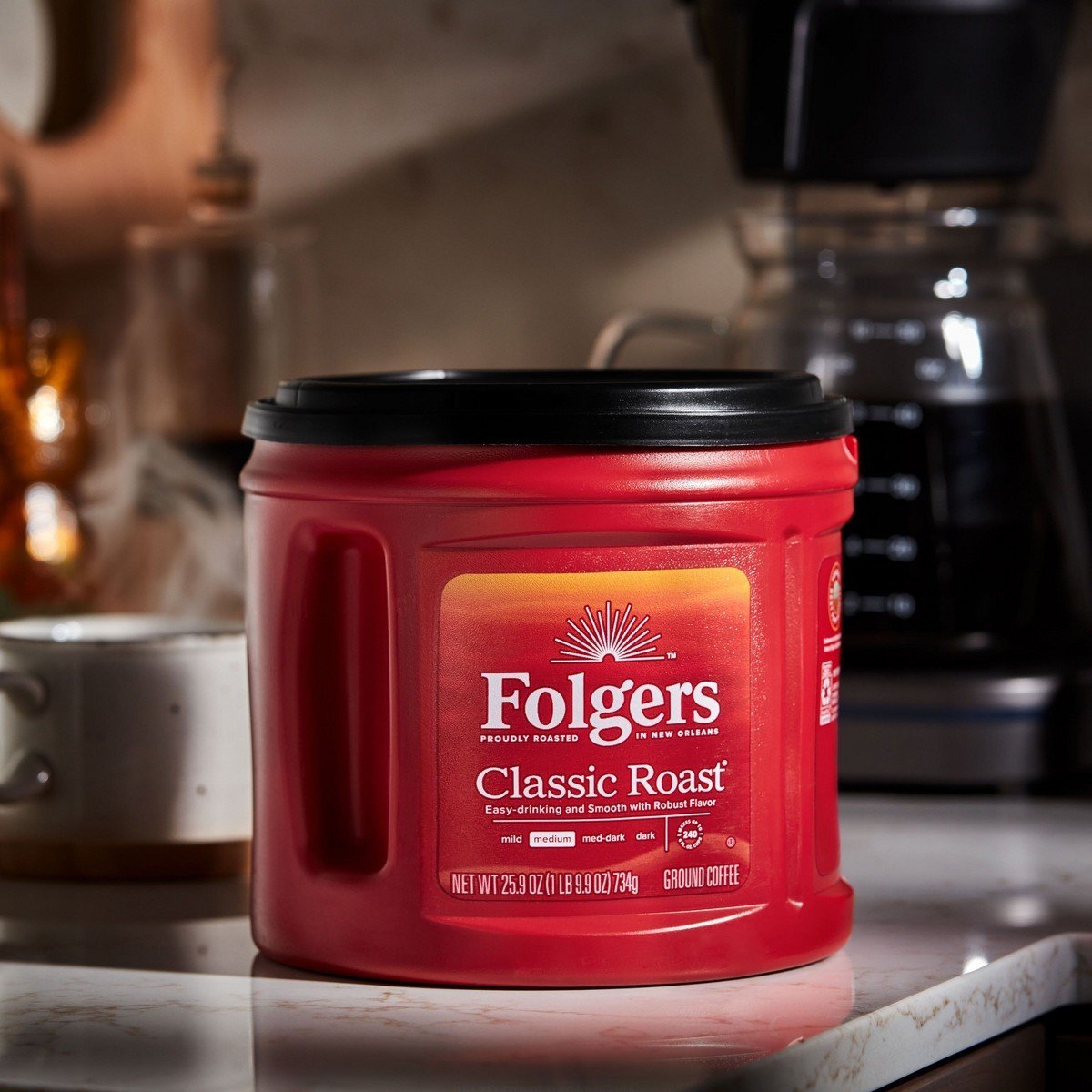 Folgers Classic Medium Roast Ground Coffee - 25.9oz - Image 3